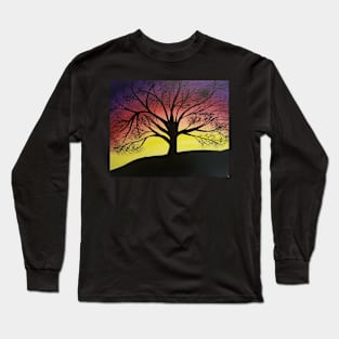 Sunset tree silhouette Long Sleeve T-Shirt